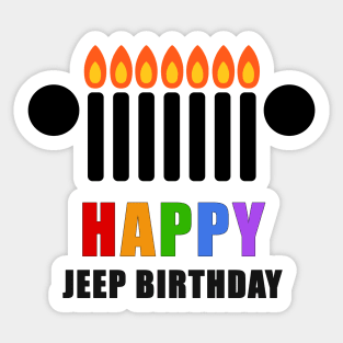 Jeep Birthday Sticker